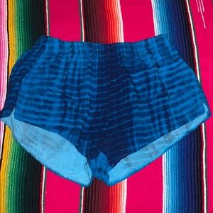 Blue tie-dye shorts